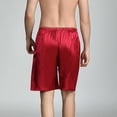 thumbnail image 6 of TEAJOPSUU Summer Plus Size Pajama Shorts for Men Lightweight Ice Silk Sleep Shorts 5 Inch Elastic Waist Solid Color Pajama Bottoms Red, 6 of 8