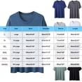 thumbnail image 4 of BiZtdJrK Mens Soft T Shirts Modal Short Sleeve V Neck Casual Summer Tee Tops Lightweight Loose Fit Pajama Tees Black XXXXXL, 4 of 7