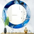 thumbnail image 3 of Designart 'Marbled Geode 11' Miroir Mid-Century - Miroir Mural Ovale ou Rond - 24x24, 3 of 4