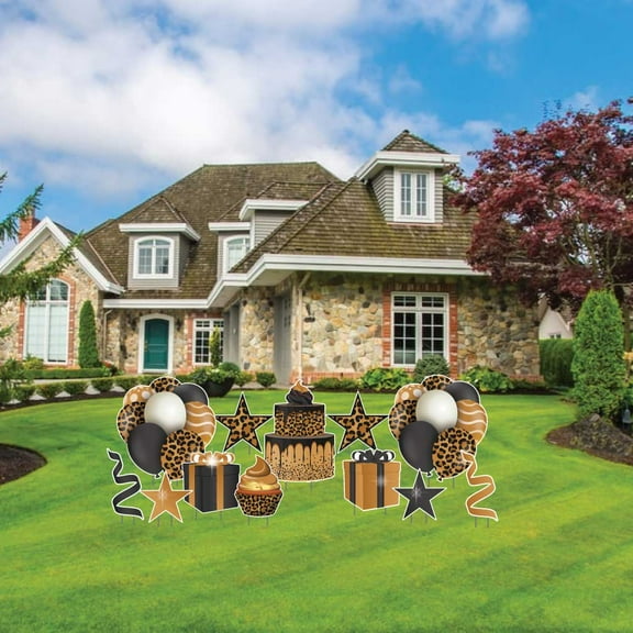 Victory Store Leopard Print Outdoor Birthday Party Supplies Set 19228