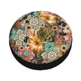 thumbnail image 3 of Balery Watercolor Flowertire Cover Waterproof Dust-Proof, Universal Spare Wheel Tire Cover For Trailer, Rv, Suv Truck And Vehicle Camper Accessories-14 Inch, 3 of 9