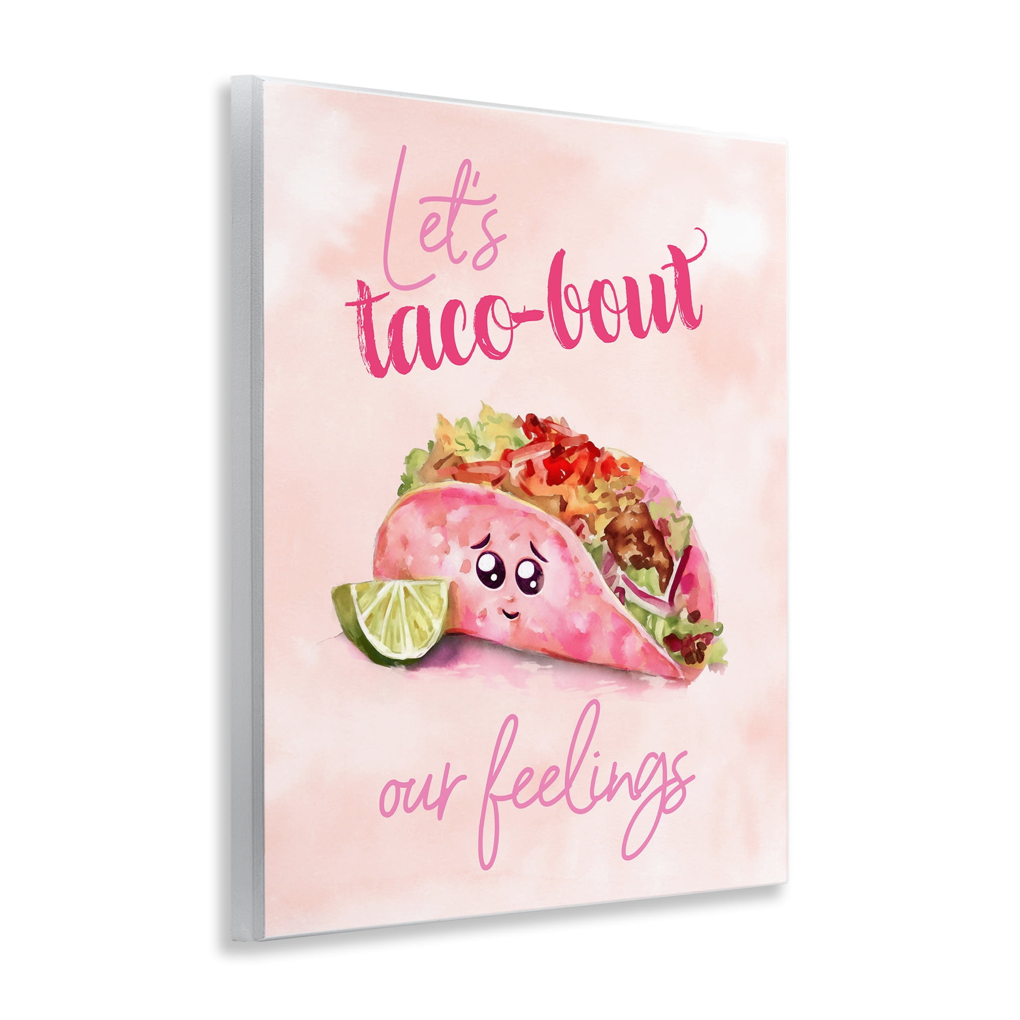 Stupell Industries Taco-Bout Our Feelings Novelty Painting Unframed Art Print Wall Art, 11 x 14