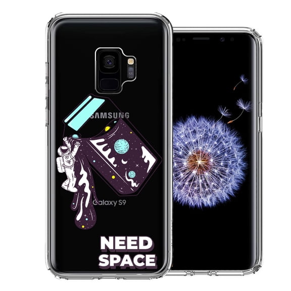 MUNDAZE for Samsung Galaxy S9 Need Space Astronaut Stars Design Double Layer Phone Case Cover