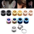 thumbnail image 3 of Eosunjian 1Pc Unisex Double Flared Ear Plug Piercing Flesh Tunnel Expander Jewelry Gift, 3 of 12