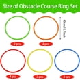 thumbnail image 2 of Obstacle Course Ring Set Exercise Hoop Large Hoop Plastic Toys Playground Toys for Gymnastics Practice Party Games Educational Activities Holiday Decor, 5 Colors(12 Pcs,15.8 Inch), 2 of 6