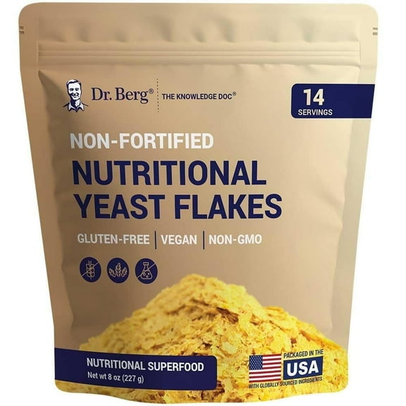 Dr. Berg Nutritional Yeast Flakes Non-Fortified, 14 Servings