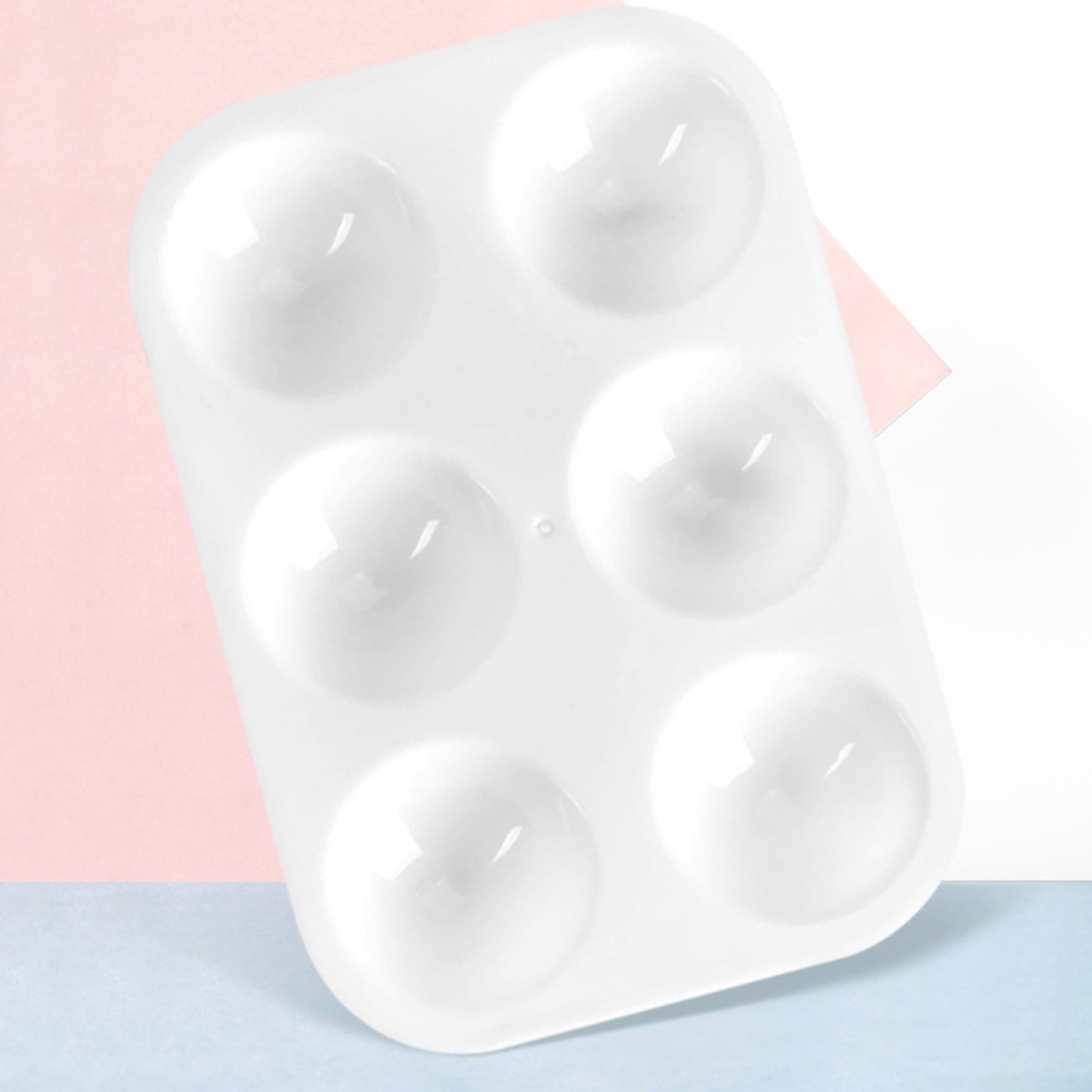 10Pcs White Plastic Paint Tray Palettes 6 Holes Thickened DIY