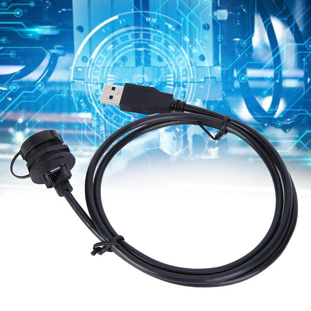 Henmomu Female Male Connector,Plug Panel Mount Adapter,Waterproof USB Connector USB3.0 Female Male Meter Wire Plug Panel Mount Adapters