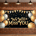 thumbnail image 5 of Decorative Design Farewell Banner Balloon Decoration Goodbye Party Decoration Confetti Background Farewell Banner for Farewell Party Office Event Colleague Goodbye, 5 of 7