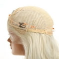 thumbnail image 5 of Unique Bargains Lace Front Wigs for Women 12" White Medium Long Straight Bob with Wig Cap, 5 of 6
