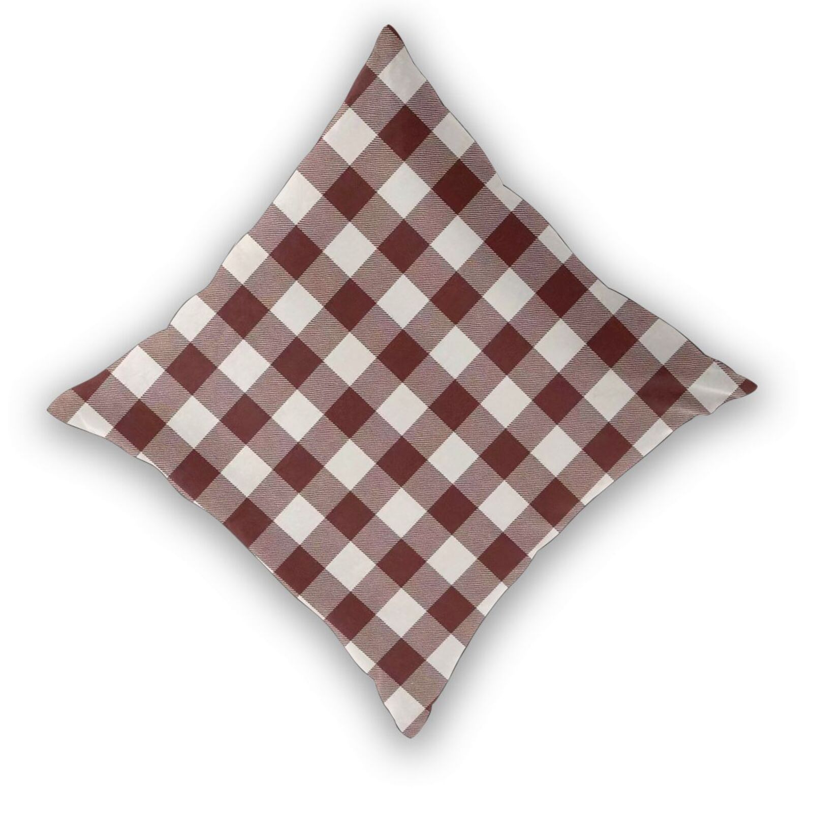 Aarocafa – Burgundy Gingham Pillow Cover Set (2-Pack) – Faux Linen Fabric, Rustic Farmhouse Decor for Sofa, Bedroom & Living Room – Size: 18x18in