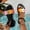 Black, variant on Women's Color-Block Leaf Strap Sandals, Open-Toe with Ankle Strap, Plus Size Artistic Comfort Footwear Black 40
