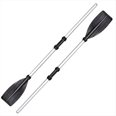 2 Pcs Aluminum Alloy Detachable Float Afloat Oars Fitting Boat Rafting Paddle Canoe Oar Blade Leaf
