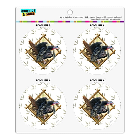 Turkey Diamond Refrigerator Fridge Locker Vinyl Circle Magnet Set