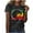 Multicolor, variant on T Shirts for Women Women's Loose Casual Month Printed Round Neck Short Sleeved Shirt