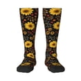 thumbnail image 2 of Lsque Sunflowers Leaves Printed Crew Socks Men's Women's LightWeight Thin Casual Calf Socks ,Knee High Socks,Cotton Socks, 2 of 9