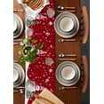 thumbnail image 5 of Table Runners 120 Inches Long Dress Scarves, Christmas Red Farmhouse Coffee/Dining/Kitchen Table Runner for Living Room, Snowman Xmas Pine Branch Cardinal Bird Snowflake 13x120 Inch, 5 of 7