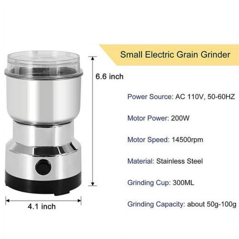 Mini Spice Coffee Grinder Electric 10s Fast Grinding Multifunction Smash  Machine Portable Dry Grain Mill Grinder,Household Food Suitable Coffee  Beans