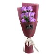 thumbnail image 1 of Ramo de rosas artificiales de 7 cabezas, hecho a mano, con pétalos de flores de jabón, ideal como decoración para aniversarios, cumpleaños, regalos para mujeres, madres, esposas y novias., 1 of 8