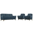 thumbnail image 1 of Modern Contemporary Urban Design Living Lounge Room Three PCS Sofa and Armchairs Set, Navy Blue, Fabric, 1 of 6