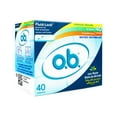 thumbnail image 3 of o.b. Tampons No Applicator, Unscented - 40ct (18ct Regular/12ct Super/10ct Super Plus), 3 of 8