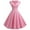 Pink, variant on Vintage Audrey Hepburn Cocktail Dress for Women 50s Elegant V Neck High Waisted A-Line Party Swing Dresses