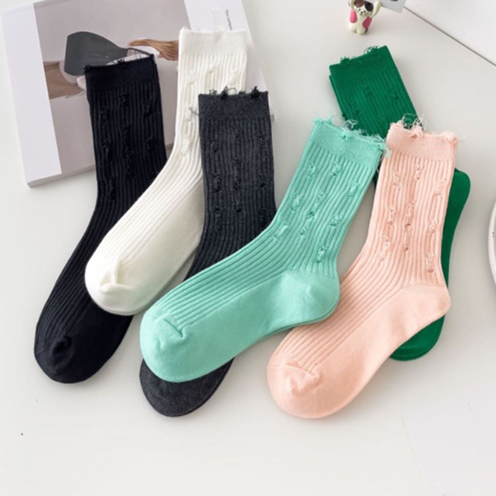 DGROEE 1 Pair Sports Socks Cozy Bouncy Breathable Solidcolored