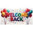 thumbnail image 3 of Welcome Back Banner for Office School Decorations with Balloons Colorful Pencils Party Supplies and Festive Backdrop for Event Celebration Classroom Decor, 3 of 4