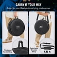 thumbnail image 4 of VEVOR 5-Piece Drum Bag Kit, Durable 1680D Oxford Material, Cushioned Cases with 1.5m Removable Shoulder Strap and Carry Handles, Collapsible, Fits 22'' Bass, 12''/13''/16'' Toms, 14'' Snare, 4 of 9