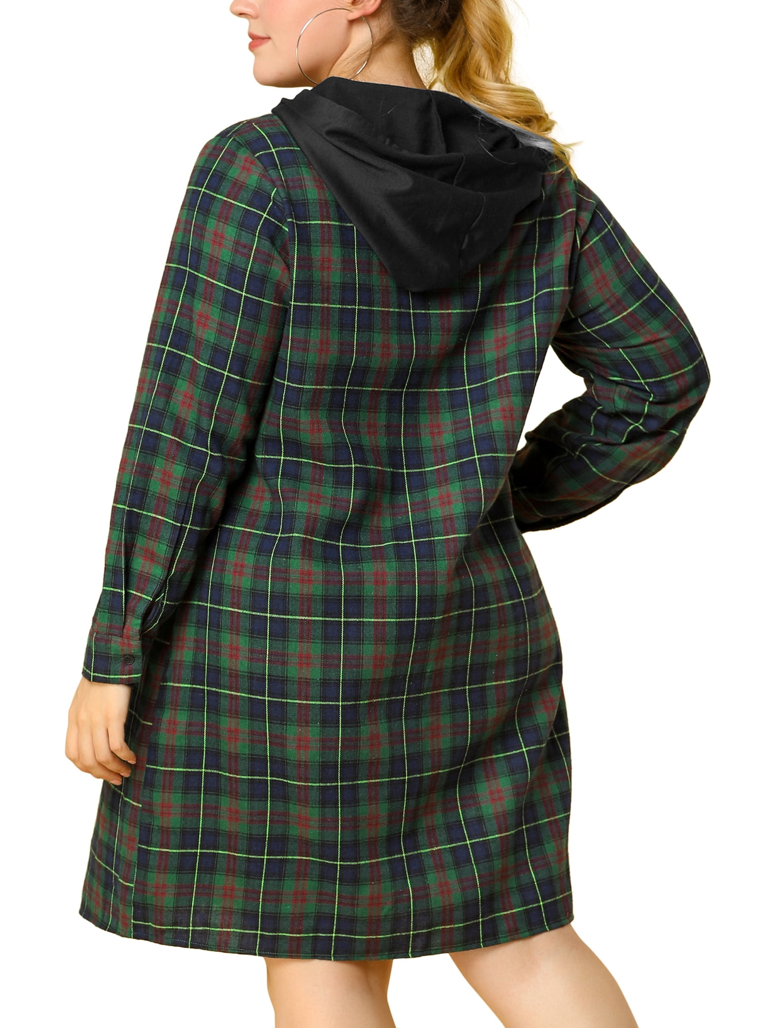 plaid hoodie dress