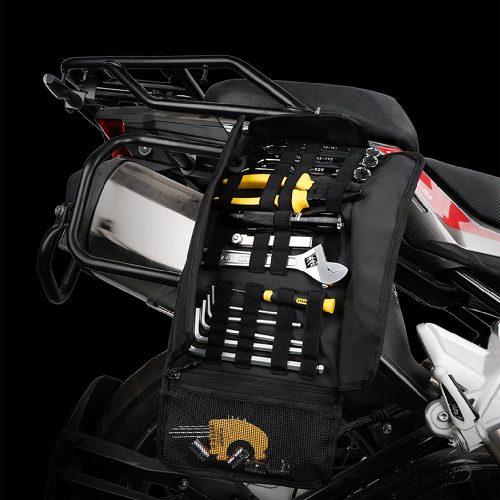 Yokua Motorcycle Tool Roll Bag Tool Small Tool Bag Wrench Organizer Pouch Wrap