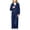 #02 Blue 【Mix, Match & Rotate: Stock Up on Daily Colors】, variant on Girls Velour 2 Piece Tracksuit Set, Zip Up Long Sleeve Cropped Jacket with Wide Leg Pants, Toddler Lounge Outfit | CSEONE