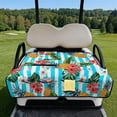thumbnail image 2 of Uorisanigo Golf Cart Seat Covers - Dustproof Hawaiian Pineapple Flower Golf Cart Seat Blanket Towel with Storage Pockets, Suitable for EZGO, Club Car & More 2-Seat Carts, 51.18"x 30.31", 2 of 6