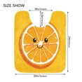 thumbnail image 3 of RMDQTR 20" × 24" U Shape Bathroom Rugs Plush Toilet Base Mat Soft Rugs Non Slip Absorbent Orange Face, 3 of 9