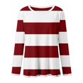 thumbnail image 7 of Ruyang Girls Striped Shirt Boys Long Sleeve Crewneck Basic T-Shirts Kids Fall Winter Cotton Soft School Undershirt, 7 of 7