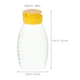 thumbnail image 2 of NICEXMAS Set of 2 Transparent Honey Dispenser Bottles, Leakproof Squeeze Bottles for Condiments and Kitchen Storage, 2 of 6