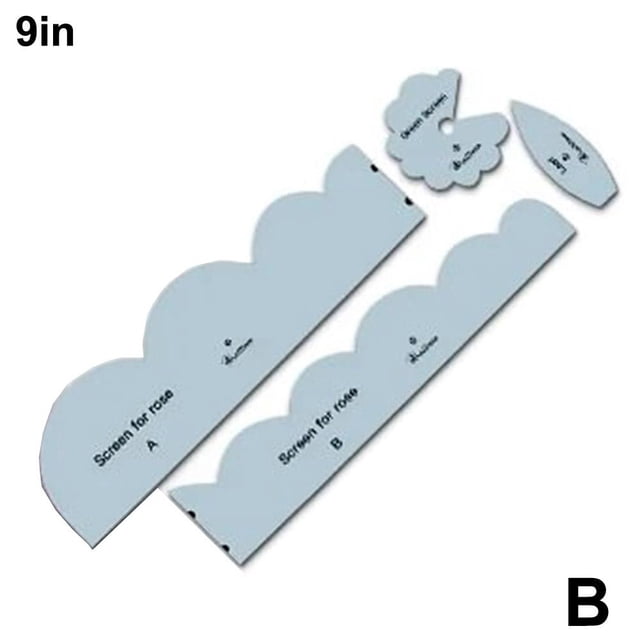 Cross-Border Fabric Roses Template Fabric Rose Ruler Four-Piece Ruler Template Set