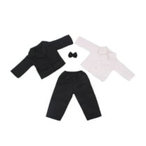 KQJQS Men's Doll Cotton Stand Up Collar Suit Three Piece Set - 18 Inch Doll Clothes, Elastic Materials