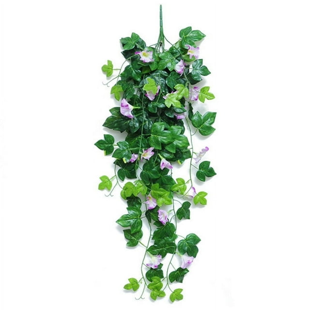 Flores Artificiales de Gloria de La Mañana para Colgar En La Pared, 90 Cm, de Seda, con Hojas Realistas | Decoración Duradera para La Mesa Del Salón | No Necesita Agua Ni Luz Solar