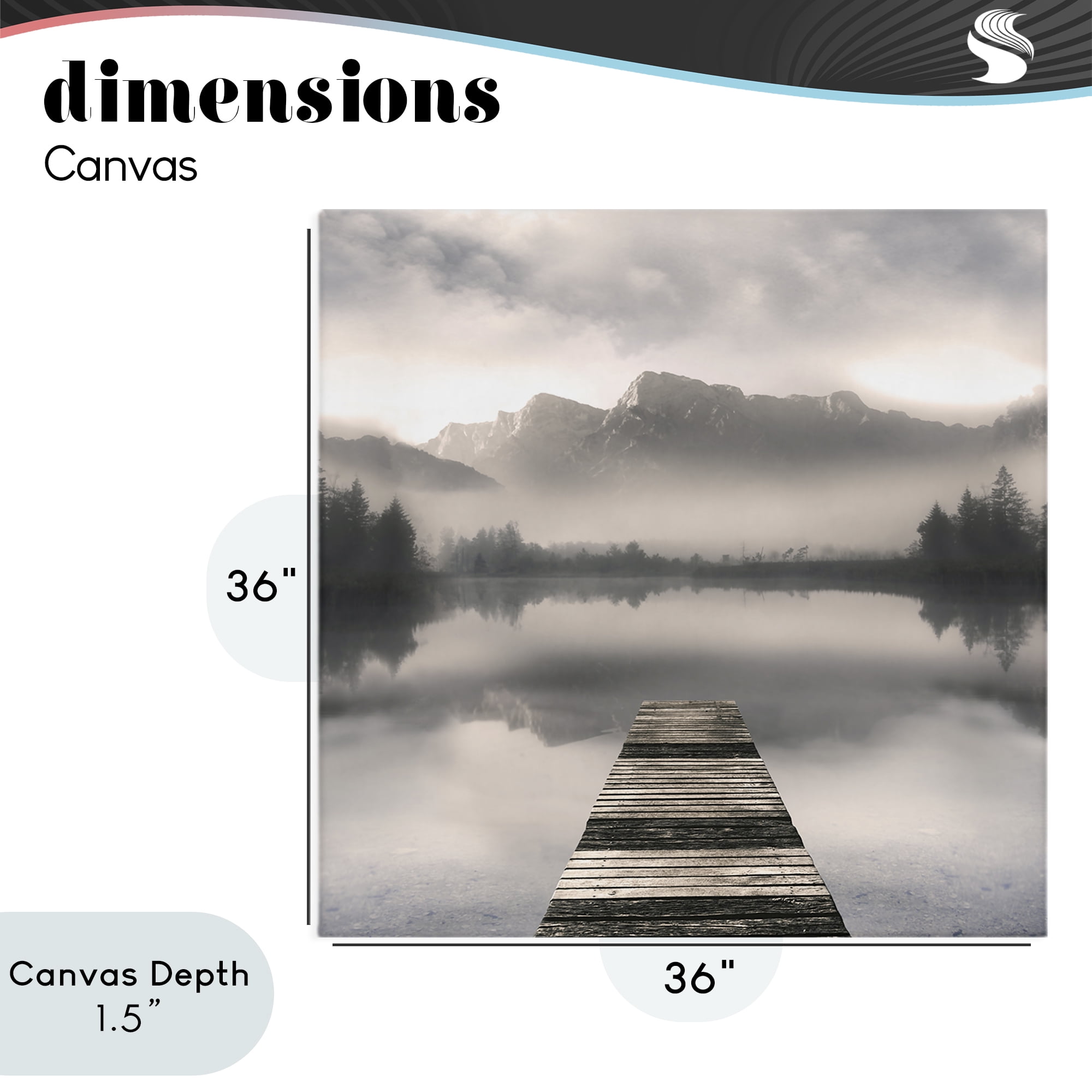 Stupell Industries Calm Reflective Waters & Mountains Canvas Wall Art, design by Irene Weisz