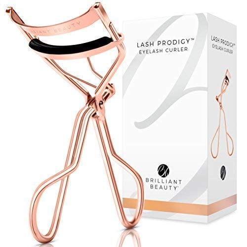 Brilliant Beauty Eyelash Curler - Award Winning - With Satin Bag & Refill Pads - No Pinching, Just Dramatically Curled Eyelashes & Lash Line in Seconds. Get Gorgeous Eye Lashes Now!