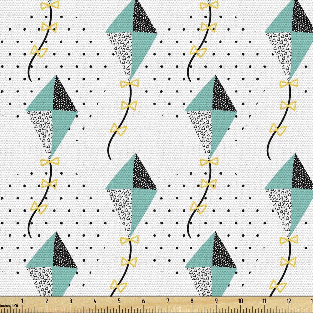 Kites Fabric by the Yard Upholstery Doodle Contemporary Kites with