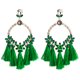 thumbnail image 1 of Pendientes de aleación Minnieouse con colgante de borla adorno en forma de flor Verde, 1 of 6