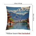 Farmhouse Throw Pillow Covers 2 Pack Miyajima Waterfront Hiroshima