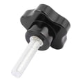 thumbnail image 1 of Unique Bargains M10 Threaded Plastic Star Head Clamping Screw On Knob Grip Black, 1 of 2