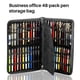 thumbnail image 2 of 1 PC Black Fountain Pen Color PU Leather Storage Case Holder for 48, 2 of 5