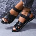 thumbnail image 5 of Comfortable Sandals for Women Oofos Shoes Women's Fashion Casual Roman Spring And Summer Style Fashion Hollow Casual Flat Sandals Black, 5 of 7