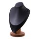 thumbnail image 1 of Busto de exhibición de collares, soporte de collar para mujer, decoración del hogar, vitrina, base de madera Negro Medio, 1 of 9