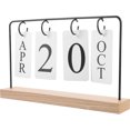 thumbnail image 1 of OULII 1Set Perpetual Calendar in Black for Desktop Decoration and Giving, 1 of 8