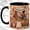 Black, variant on Best Friends Coffee Mug, Friendship Gift Mug for Women, Cozy Room Scene with Hearts Flowers Teddy Bear, Bestie Birthday, Ceramic 11 Oz Cup